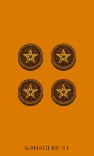 Enlightenment Tarot Four of Pentacles