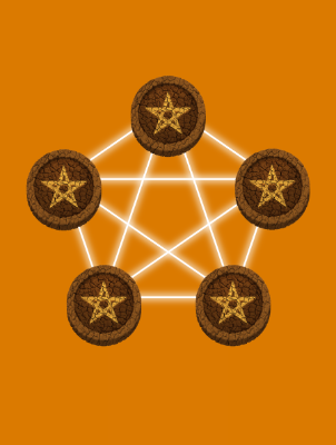 Enlightenment Tarot Five of Pentacles