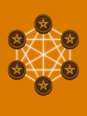 Enlightenment Tarot Six of Pentacles