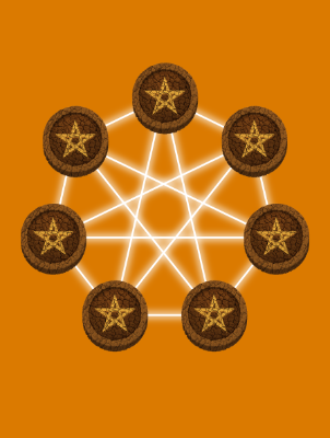 Enlightenment Tarot Seven of Pentacles