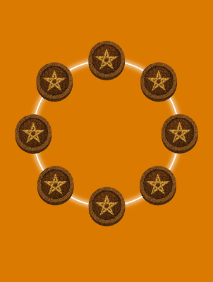 Enlightenment Tarot Eight of Pentacles