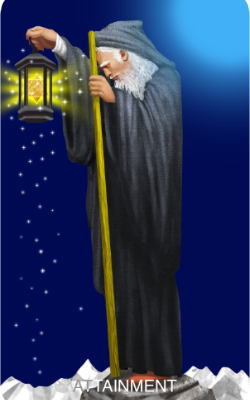 The Enlightenment Tarot Attainment Card (Hermit)