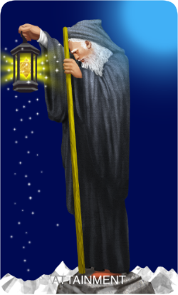 The Enlightenment Tarot Attainment Card (Hermit)