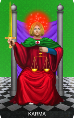 The Enlightenment Tarot Karma Card (Justice)