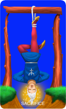 The Enlightenment Tarot Sacrifice Card (Hanged Man)