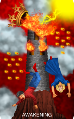 The Enlightenment Tarot Awakening Card (Tower)