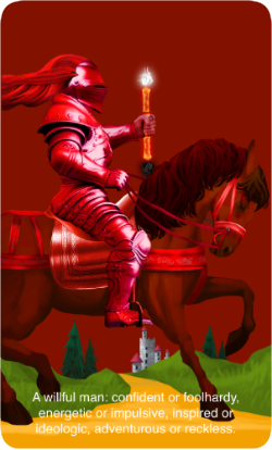 The Enlightenment Tarot Knight of Wands