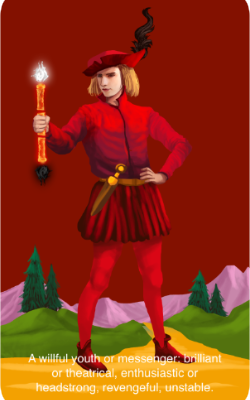 The Enlightenment Tarot Page of Wands