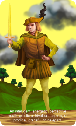 The Enlightenment Tarot Page of Swords