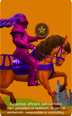 The Enlightenment Tarot Knight of Pentacles
