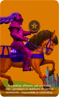 The Enlightenment Tarot Knight of Pentacles